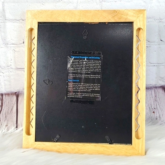 90s Australian Authentic Aboriginal Canvas Art Corroboree Danny Eastwood Framed - Picture 10 of 17